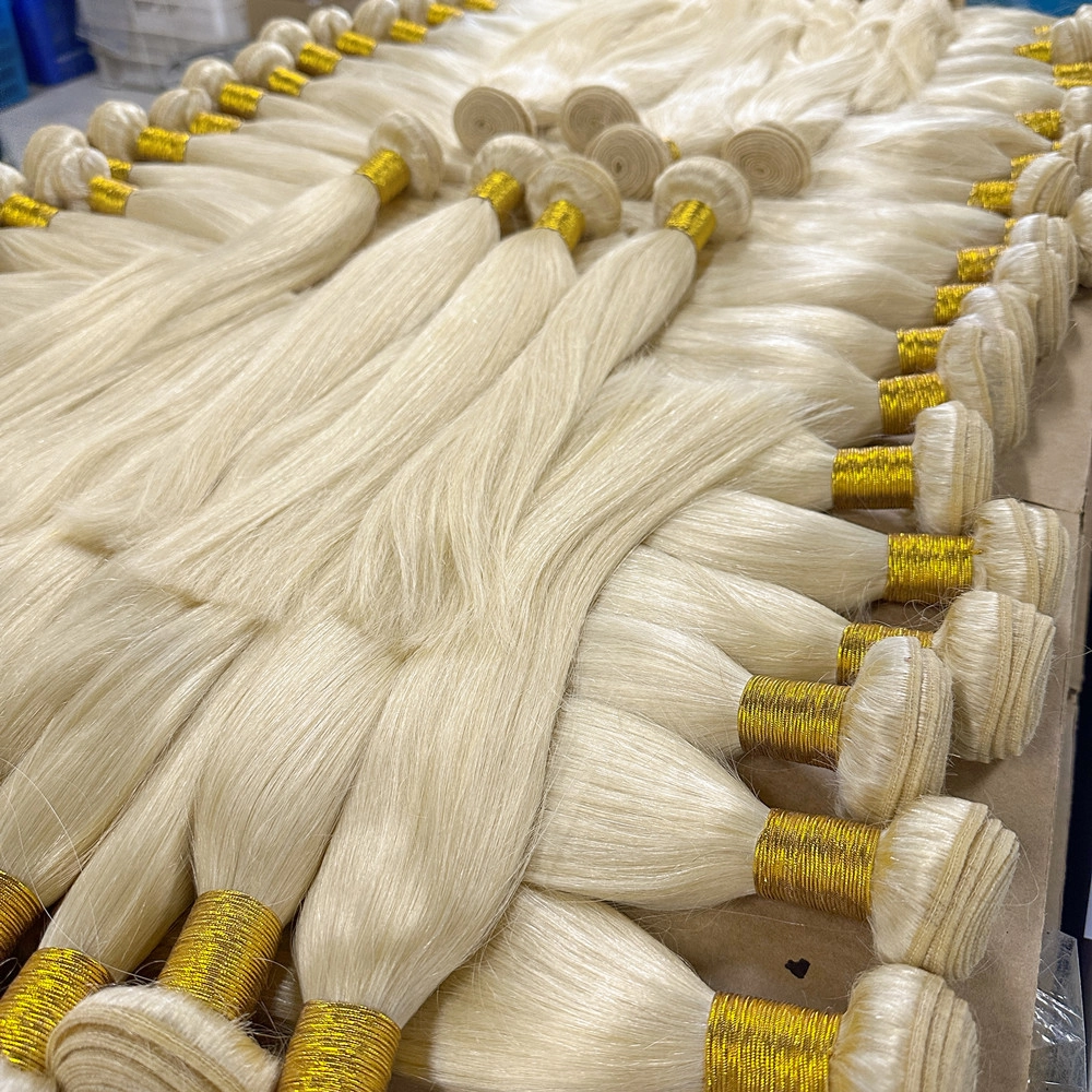 #613 Blonde Color Virgin Hair Bundles Straight Hair